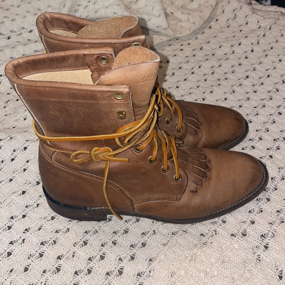 Justin Apache Lace-R Boots Size 7 - image 2